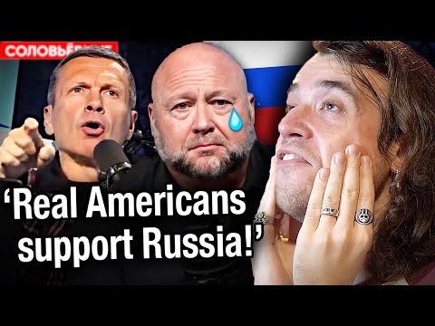 ALEX JONES CRIES ON RUSSIAN TV w/ Vladimir Solovyov