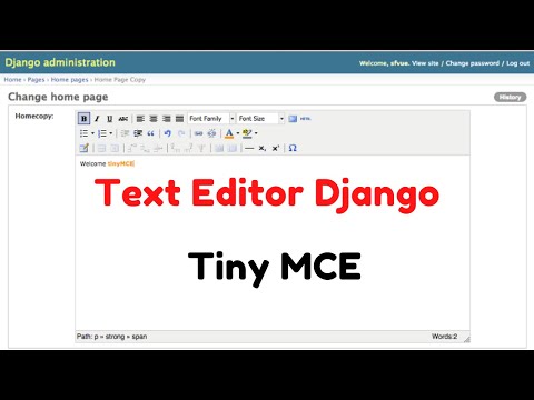 How to Use Tiny MCE editor in Django - Text Editor thumbnail