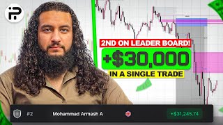 Day Trader Makes $30,000 in a SINGLE TRADE | 2nd On Leader Board