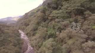 preview picture of video 'Ziplining Beneath the Tungurahua Volcano, Puntzan Valley, Baños, Ecuador'
