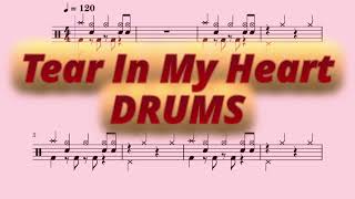 Tear In My Heart - Twenty One Pilots - Drums Sheet Music