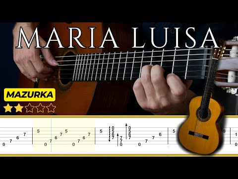 MARIA LUISA (Mazurka) 🎸Julio Salvador Sagreras || Classical Guitar Tutorial + TABS