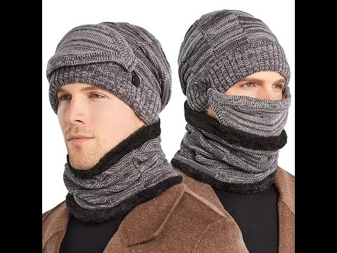 Winter Essentials: 3pc Warm Neck Gaiter Set w/Lined Mask & Beanie