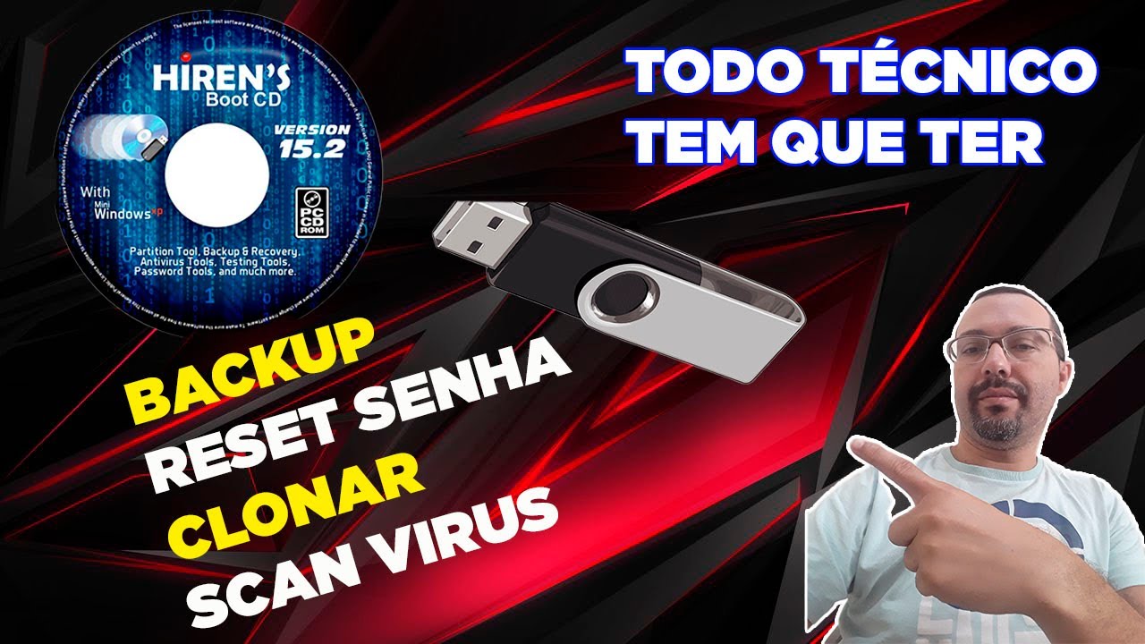 COMO CRIAR PENDRIVE BOOTÁVEL HIRENS BOOT - SIMPLES E FÁCIL!!!