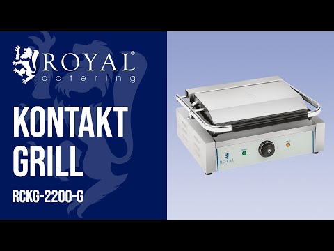 Videó - Kontakt grill - 1 x 2.200 Watt - bordázott 
