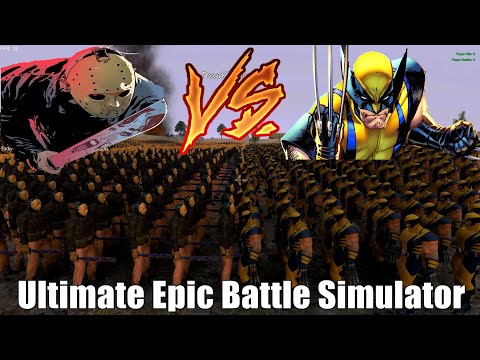 Ultimate Epic Battle Simulator Walkthrough Gameplay - Jason Voorhees vs Wolverine / PC