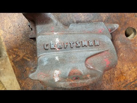 Sandblasting a Craftsman Vise