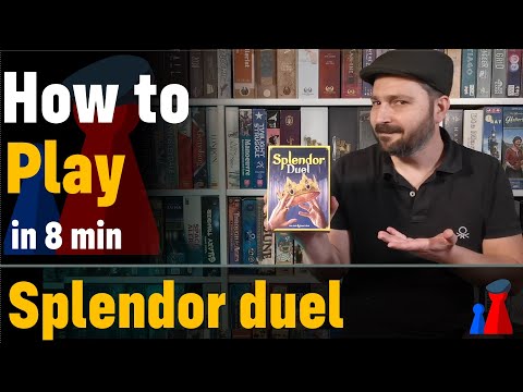 How to play Splendor duel boardgame - Full teach + Visuals - Peaky Boardgamer