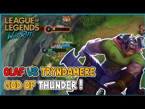 God Of Thunder ! Olaf Vs Tryndamere Jungle | League Of Legends Wild Rift Gameplay - Season 3