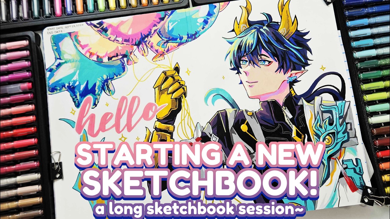 Hello to a NEW SKETCHBOOK! | Sketchbook Session