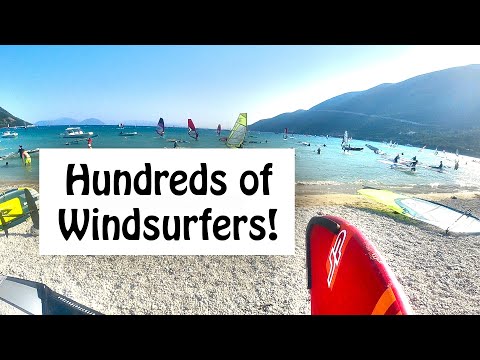Windsurf Traffic in Vassiliki Bay