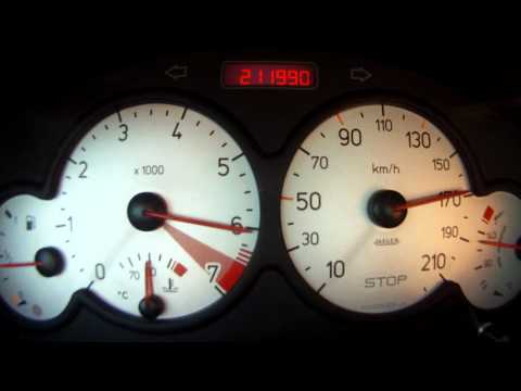 Peugeot 206cc 2.0 136PS 0-215 km/h || 0-100 km/h in 9 sek.