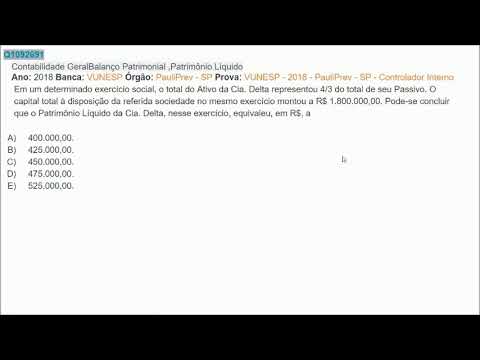 342- Prova de concurso público : VUNESP - 2018 - PauliPrev - SP - Controlador Interno -