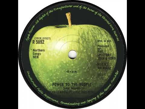 UK New Entry 1971 (45) John Lennon-Plastic Ono Band - Power To The People