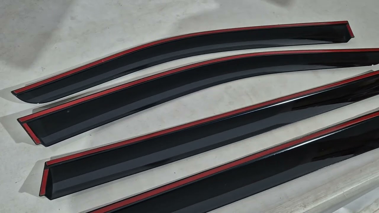 Mercedes GLS X167 2019- рр. Вітровики з хромованим молдингом Niken Luxury (4 шт) Video 1