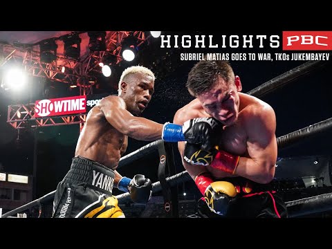Matias and Jukembayev fights ends in TKO | Matias vs Ergashev: November 25, 2023 - PBC on Showtime