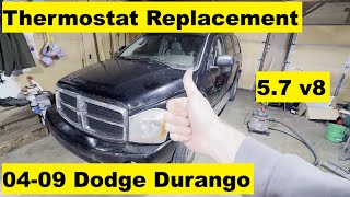 Thermostat Replacement Dodge Durango 5.7 Hemi v8 04 05 06 07 08 09 2004 2005 2006 2007 2008 2009