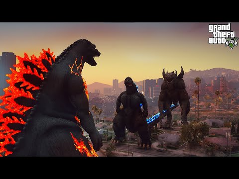 Godzilla 1975 and Zilla VS Burning Gozilla and Godzilla Super​ - GTA V  Mods