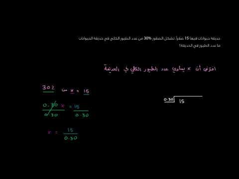 الصف السادس الرياضيات النسب، والمعدّلات، والنسب المئوية تمرين على النسبة المئوية مثال 3