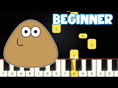 Pou Cliff Theme Beginner | Piano Tutorial  Easy Piano