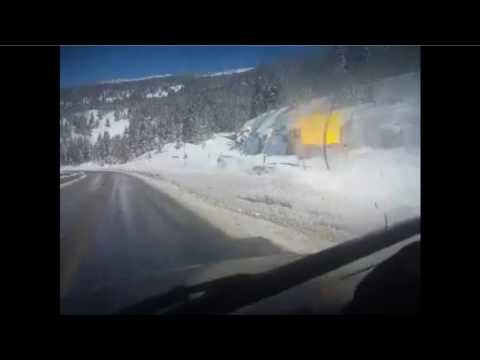 On a semi truck driver seat through Vail Pass Colorado!!