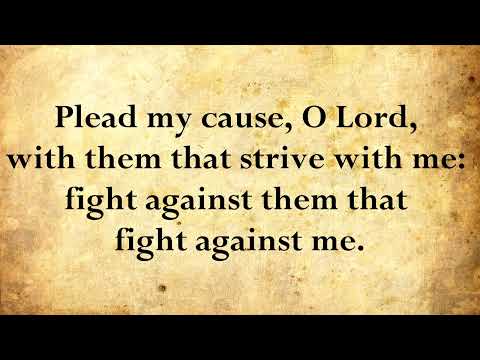 Psalm 35 - Fight against them that fight against me - KJV with words