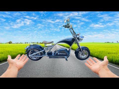 eAhora 2000W M1P Sidecar Electric Motorcycle for Adults,37mph 60V 30Ah Lithium Battery 40+ Miles Range, Full Suspension and Hydraulic Brakes Electric Mopeds video review thumbnail