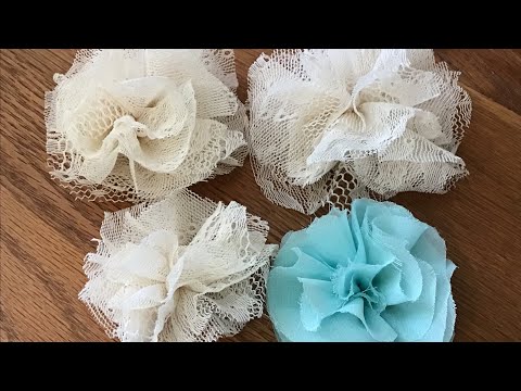 Shabby Lace Flowers...No Sewing No Glue...