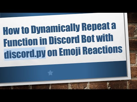 How to Dynamically Repeat a Function in Discord Bot with discord.py on Emoji Reactions