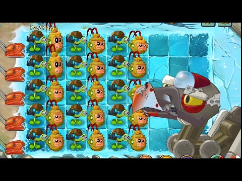 Gatling Pea & Kiwi Fruit Vs. Sky City Zomboss / Plants Vs. Zombies 2