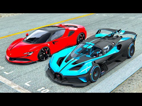 Bugatti Bolide vs Ferrari SF90 Stradale at Monza GP