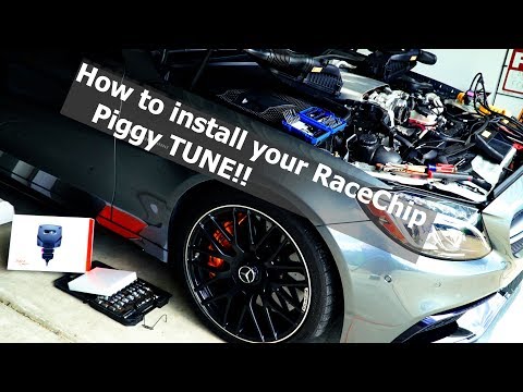 C63s AMG Racechip GTS Black tune Unboxing & install on Most diffulcult engine