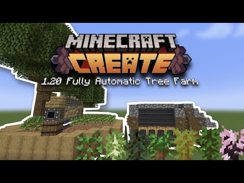Minecraft Create Mod : Fully Automatic Tree Farm Guide
