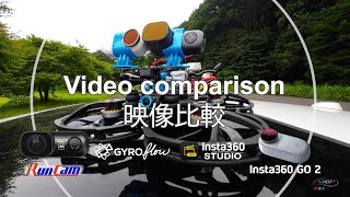 Runcam Thumb PRO 4K とINSTA 360 GO2との映像比較