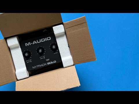 UNBOXING & SETUP M-AUDIO M-TRACK SOLO AUDIO INTERFACE