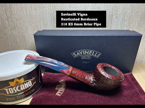 Savinelli Vigna 316 KS Rusticated {Bordeaux} Bent Pot 6mm | A beauty of a pipe!!