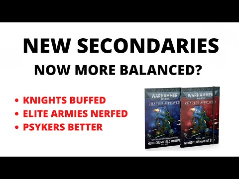 New Secondary Objectives from Chapter Approved 2021 Grand Tournament Mission Pack