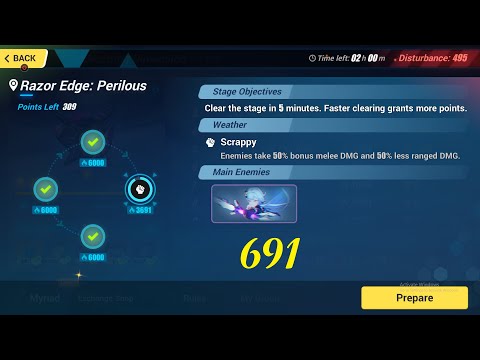 [Honkai Impact 3rd] Nirvana Abyss D495: 691p HoC (Melee Bonus) SS1-HoS|SS-HRB|SSS-SI