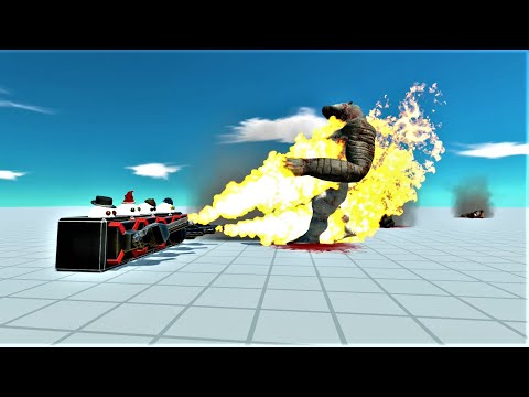 NEW UPDATE WEAPON FLAME THROWER  VS UNITS animal revolt battle simulator