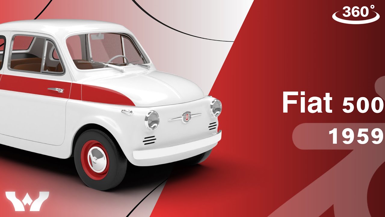 Fiat 500 N Sport 1959 HQ 3D Model