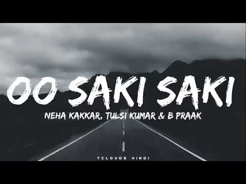 Saki saki song with lyrics in black 🖤  and white