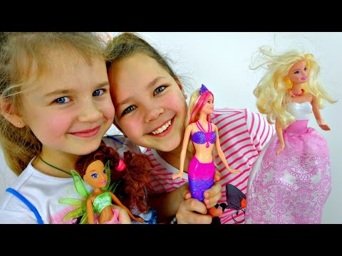Распаковка куклы Барби: русалка и мыльные пузыри!