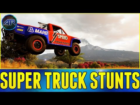Let's Play : Forza Horizon 2 : Storm Island - SUPER TRUCK STUNTS (Part 3)