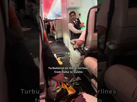 Turbulence on Qatar airlines | Flight from Doha to Dublin | Some passengers were hitting the roof…