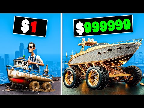 $1 to $1,000,000 Boat Car in GTA 5