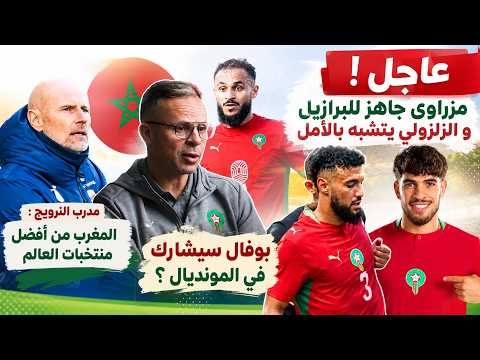 عاجل ! مزراوي جاهز لمباراة المغرب البرازيل ؟ الزلزولي يتشبت بالأمل + لن تصدق ما قاله مدرب النرويح عن