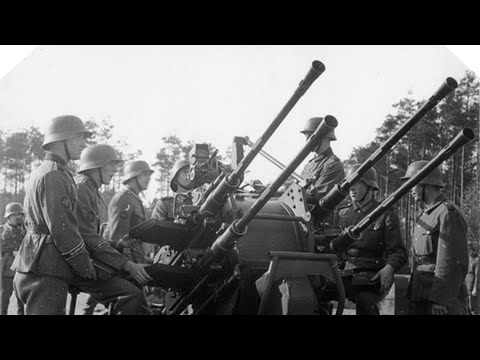 Wehrmacht seltene Aufnahmen 2 cm Flakvierling und 3,7 cm Flak im Erdkampf Einsatz Frankreich 1944