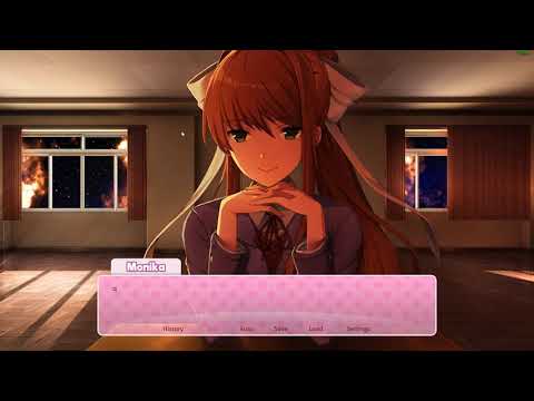 She Will Never Be Real Achievement and Picture for Skipping Monika's Text Doki Doki Literature Club