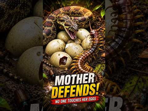 Mother Snake vs Giant Centipede 😱🐍 #snake #centipede
