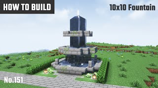 マイクラ建築：シンプルでおしゃれな小さい噴水の作り方。10x10ブロックで簡単に。No.151【Minecraft】